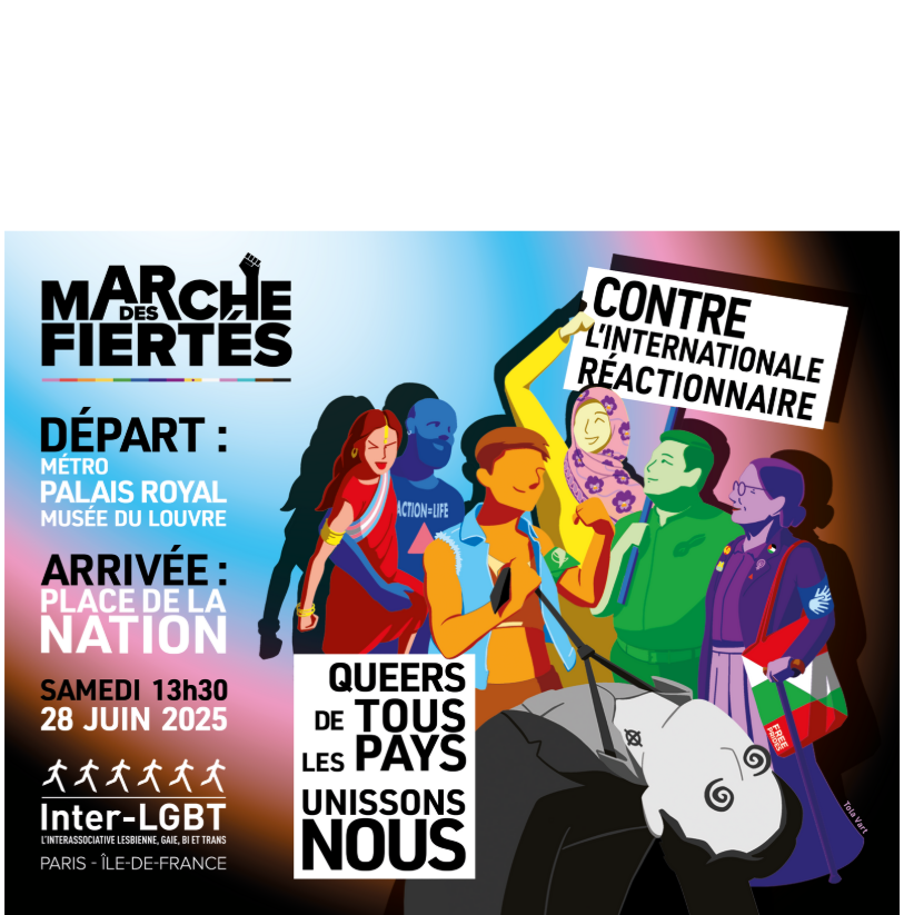 Affiche de la marche des fiertés à Paris le 28 juin 2025